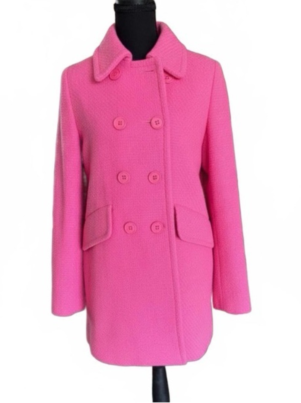 Marvin Richards Barbie Pink Double Breasted Coat Sz M 🩷MADE IN THE USA!